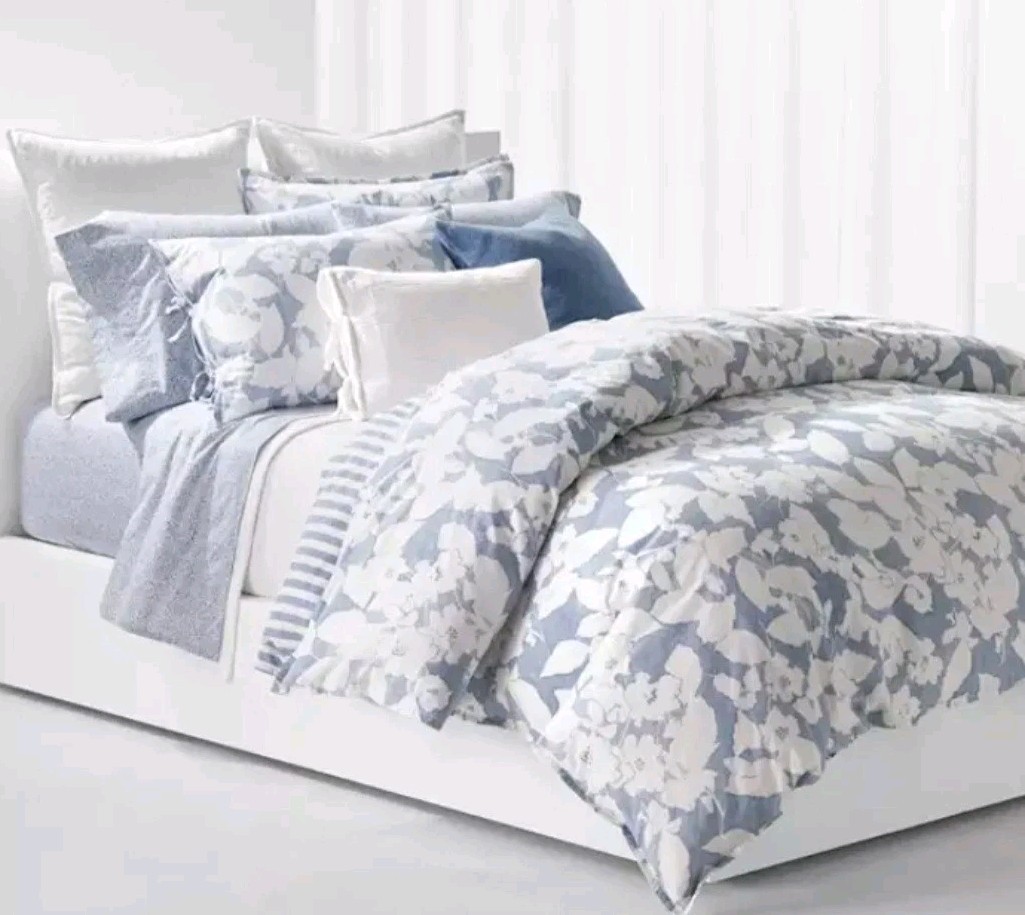 Lauren Ralph Lauren Willa Floral,Stripe FULL/QUEEN Duvet Cover & Sham Set, 3 Pc.