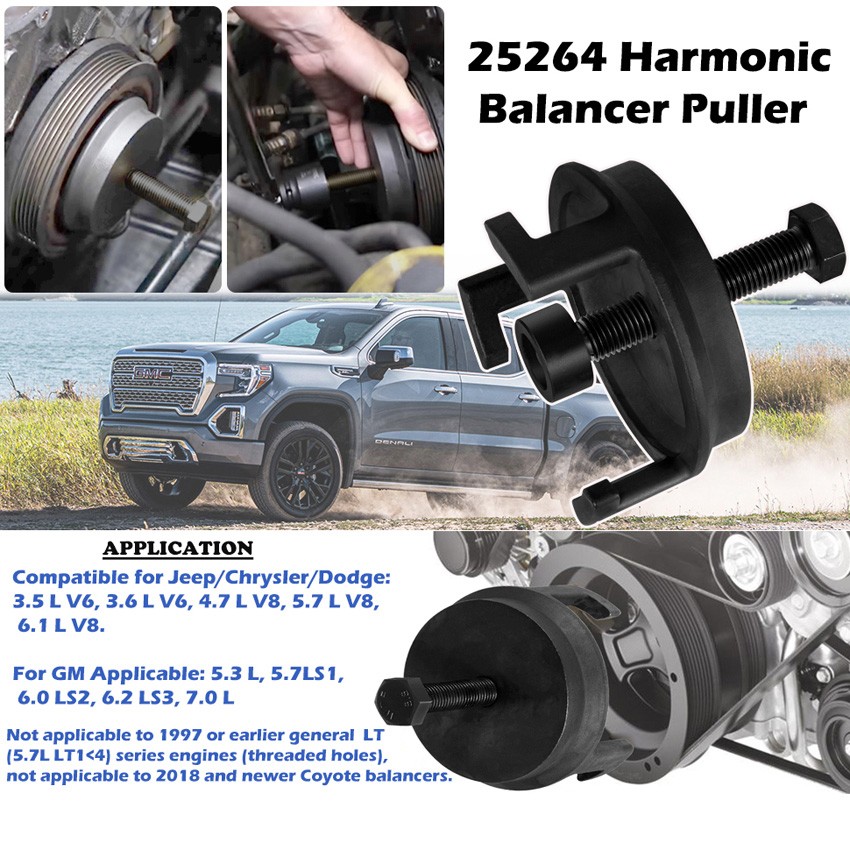 Harmonic Balancer Puller Crank Pulley Puller 25264 For GM Engine Models 5.7 LS1