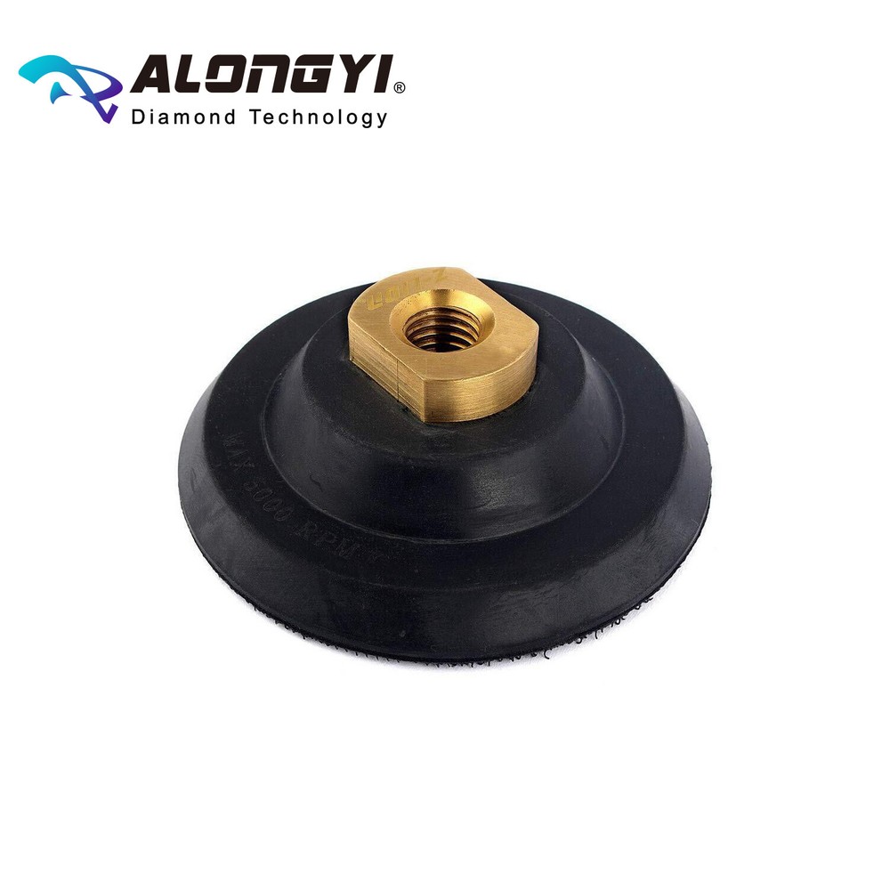 Flexible Rubber Backer Pad 4 Inch Hook&Loop Back Holder with 5/8-11 Thread