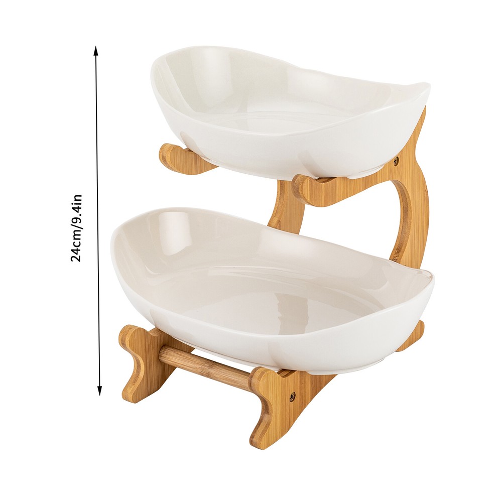 2 Tier Fruit Basket, Fruit Bowl for Kitchen Counter, Fruit Basket for Kitchen