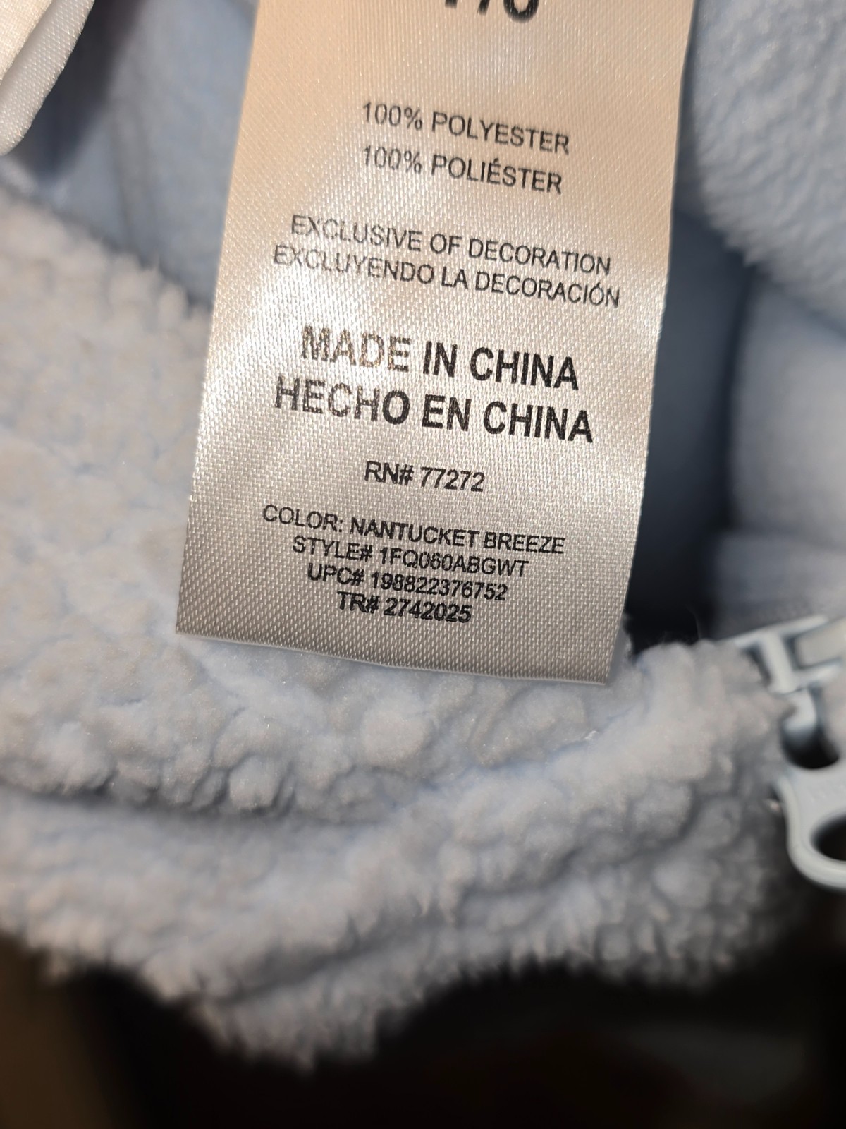 BLUEY Girls Sherpa Fleece Zip Up Jacket Sz 7 8 Cartoon Cozy Warm Winter Playful