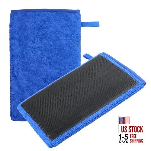 Clay Mitt - Auto Detailing Microfiber Clay Bar, Medium Grade, Blue