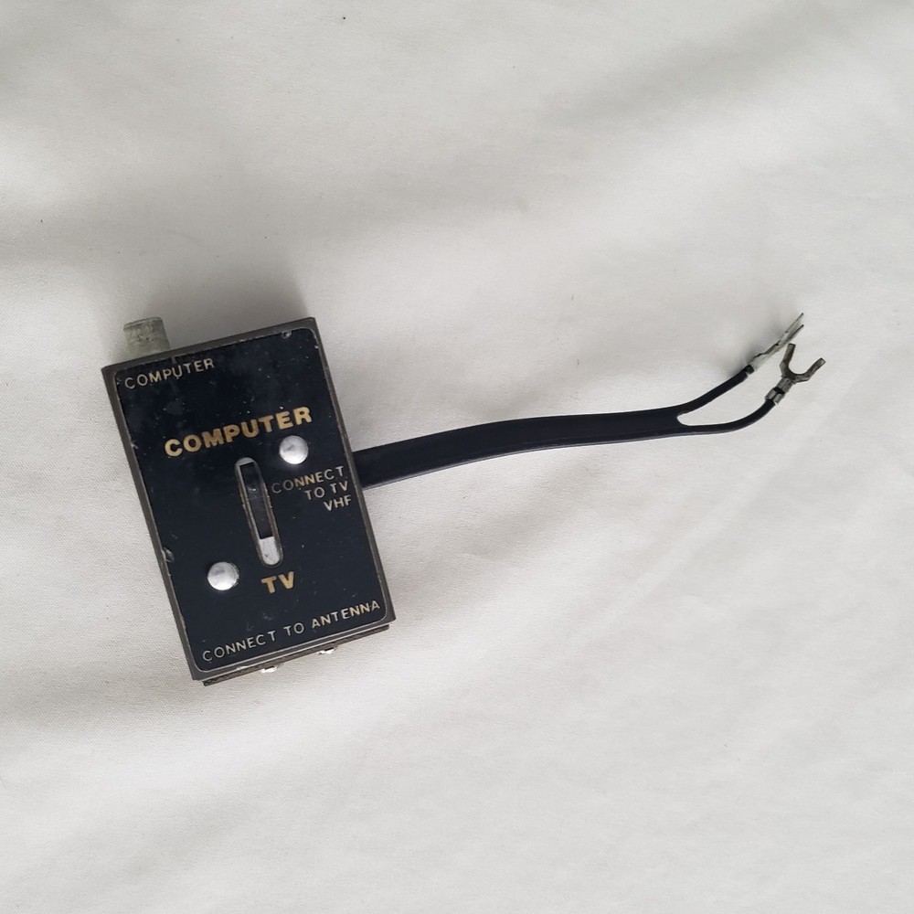 VTG Computer Atari Game to TV Antenna Switch Adapter VHF Connection #1