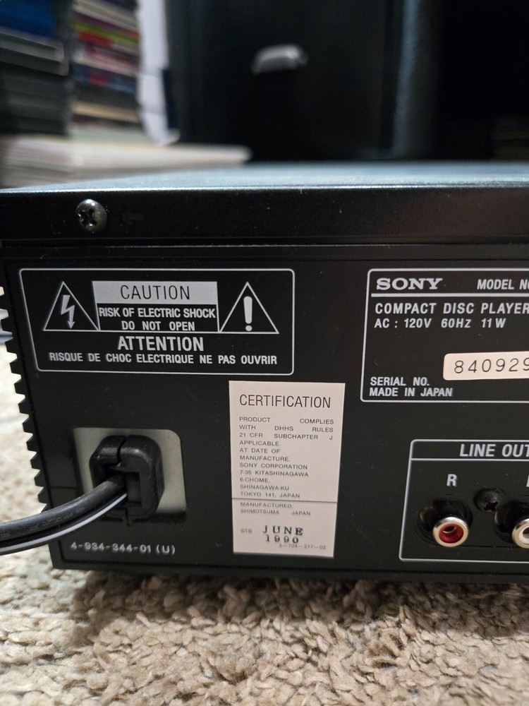 Sony Compact Disc Player CDP-C505