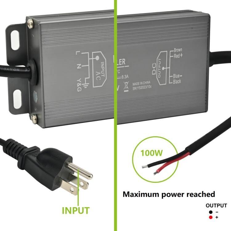 LED Power Supply 110V to DC 12V Voltage Converter Transformer Adapter Waterproof