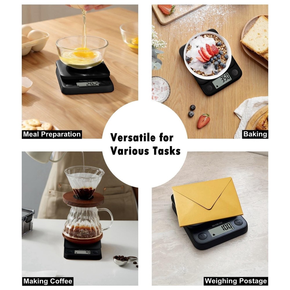 Compact Digital Kitchen Scale for Precision Weighing - 11lb Max Capacity