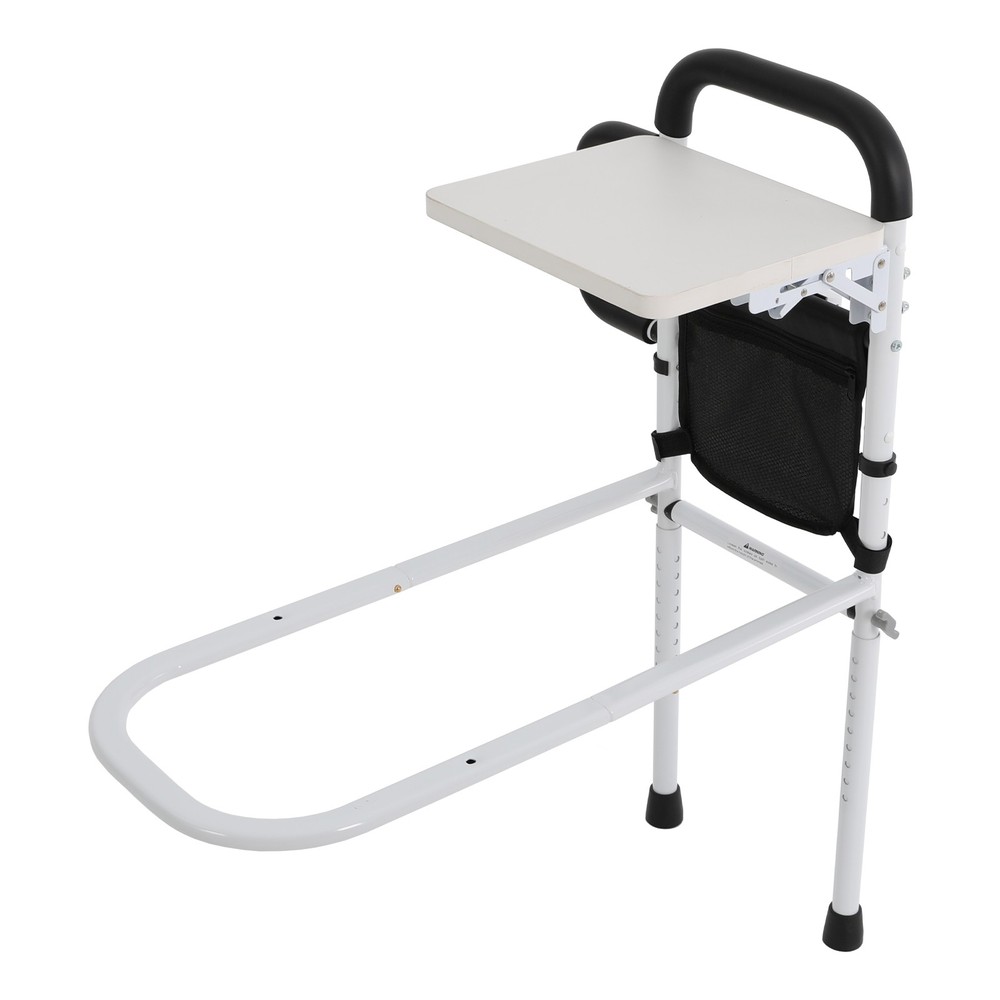 Height Adjustable Bed Rail for Seniors, Sturdy Support & Storage Solutions