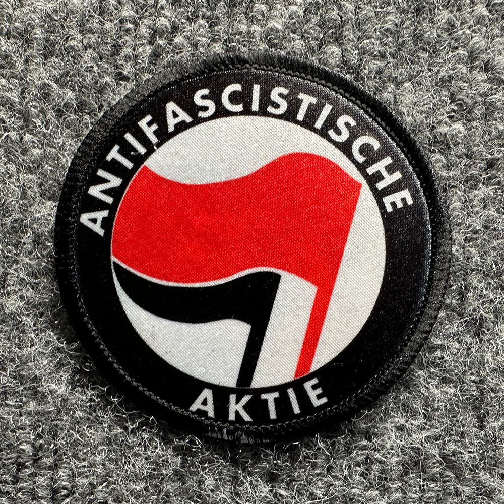 Anti-Fascist Morale Patch Hook & Loop Euro Dutch Antifa Logo