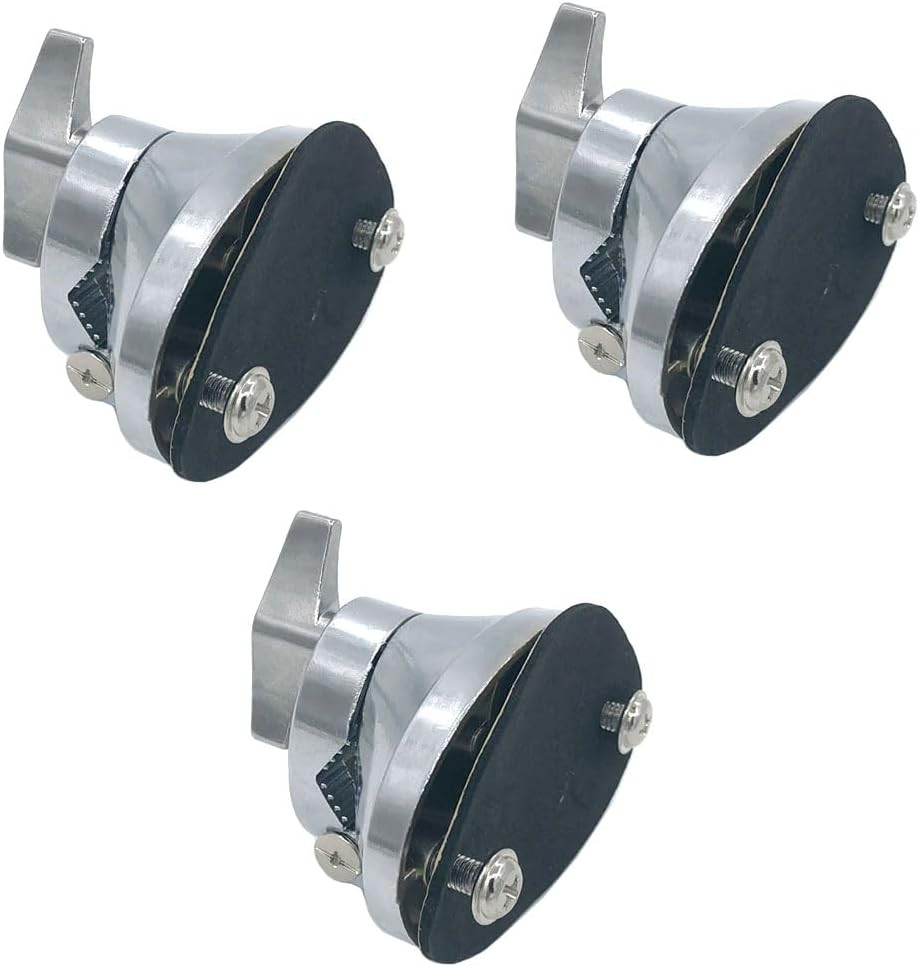 3Pcs Floor Tom Leg Mount Bracket Pad Alloy Base Drum Hardware Brackets Bases Kit