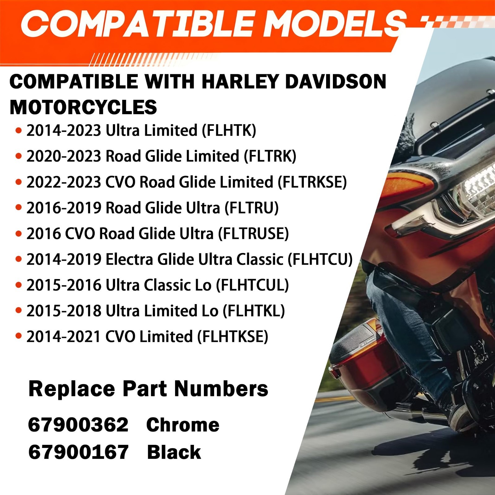 License Plate Relocation Bracket for Harley Electra Glide Ultra Limited CVO FL