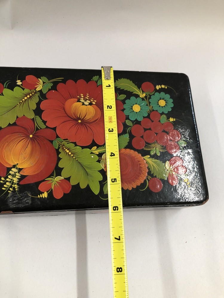 vintage Russian lacquer box funerary crematory box for pet