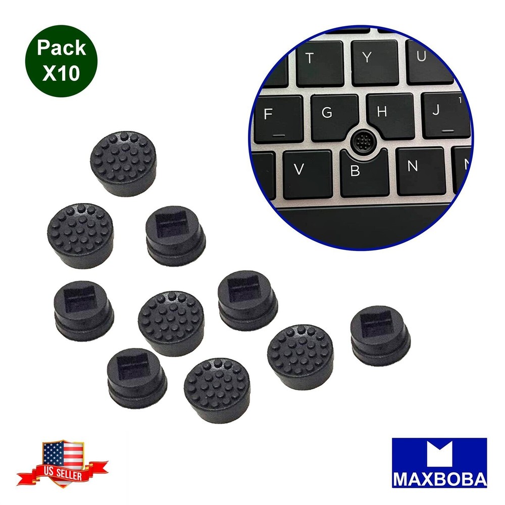 10 Pack Rubber Mouse Pointer Trackpoint Black Cap For HP Laptop 4.2*4.2mm