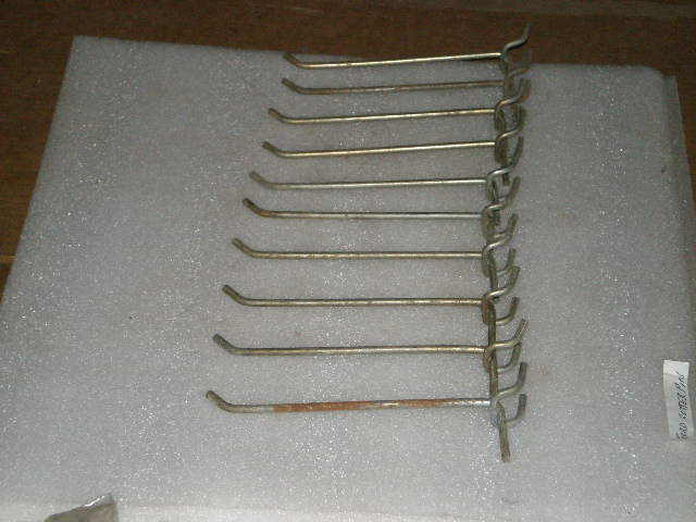 PEG BOARD 4" HOOKS, QTY. 10