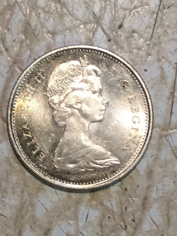 Canada Currency 25 Cents 1966 Silver Coin
