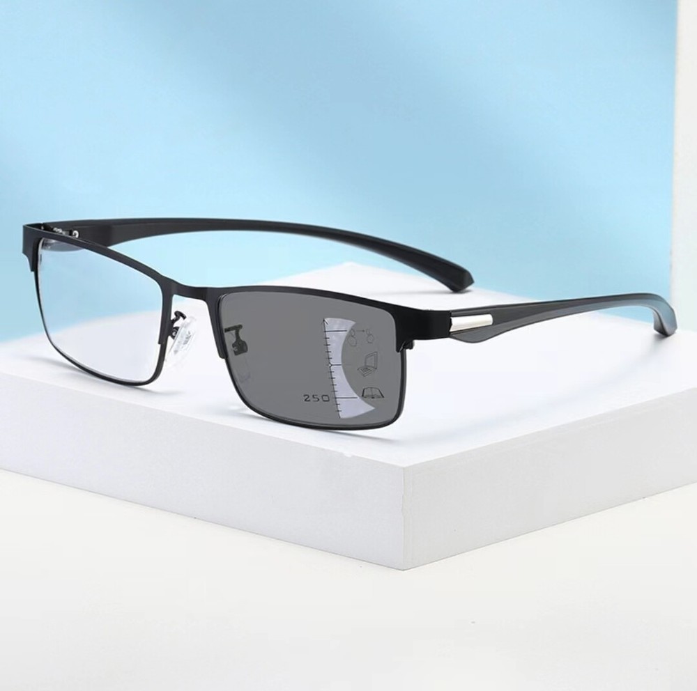 New Light Sensitive Color Changing Reading Glasses Anti Blue Light Progression