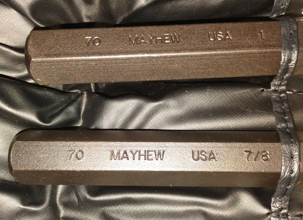 MAYHEW TOOLS : (1) 7 Pc chisel set, and (1) Star Drill (912-1)