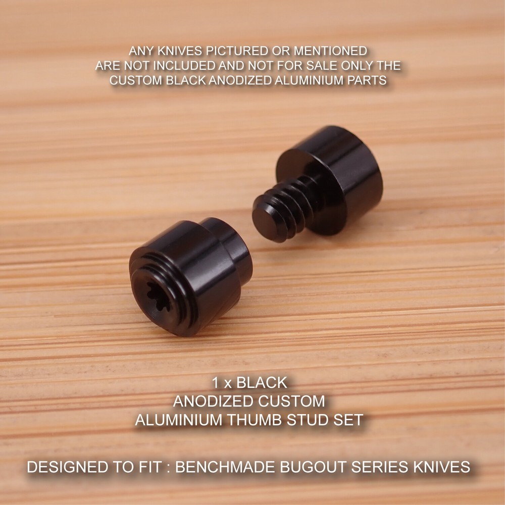 Benchmade 535BK-4 BUGOUT Custom Designed 2 Piece Thumb Stud Set - Anodized BLACK