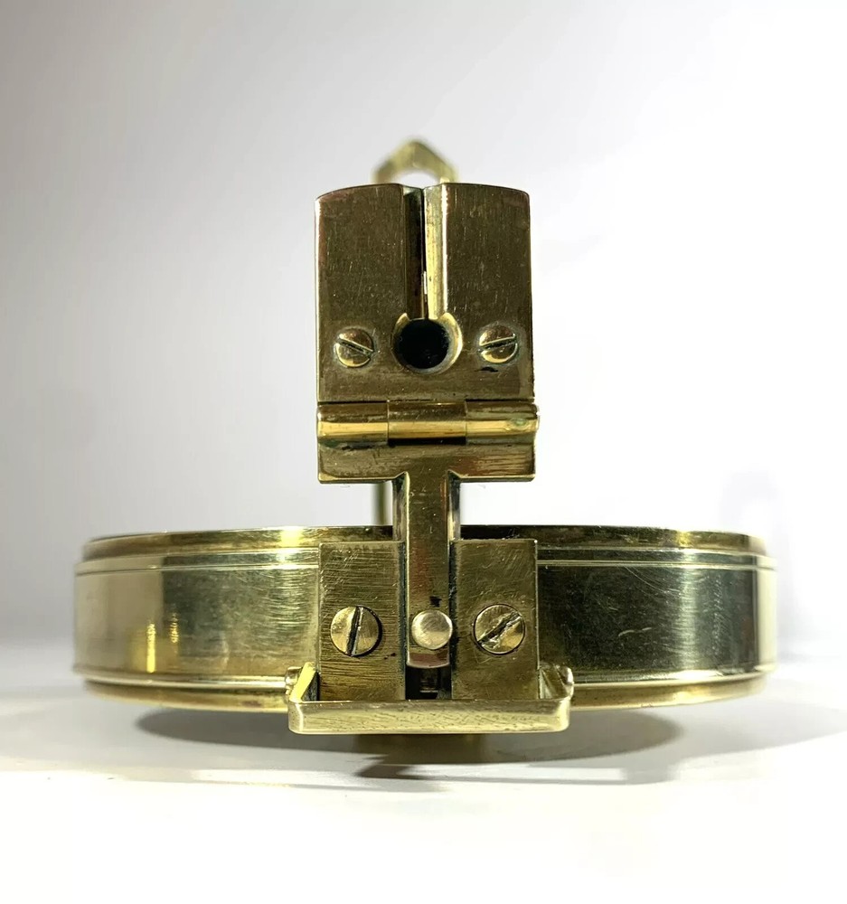 Large Solid Brass Prismatic Surveyors Compass by Francis Barker & Son (d.1932)