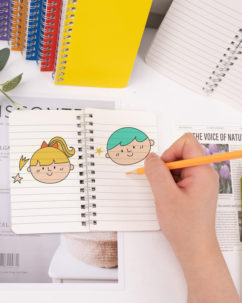 Small Notebooks Bulk, Mini Spiral Notebooks 40 Pas, Poet