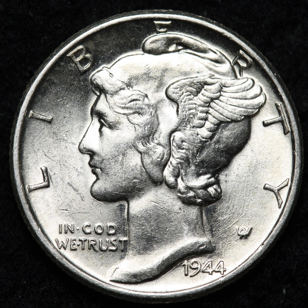 1944 Mercury Silver Dime BU *UNCIRCULATED* MS E204 DST