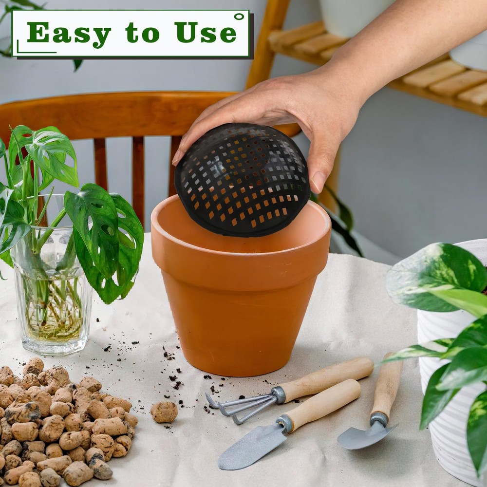 15 Pcs Spherical Flower Pot Mesh Pad Planter Inserts Bottom Grid Large 3 Size