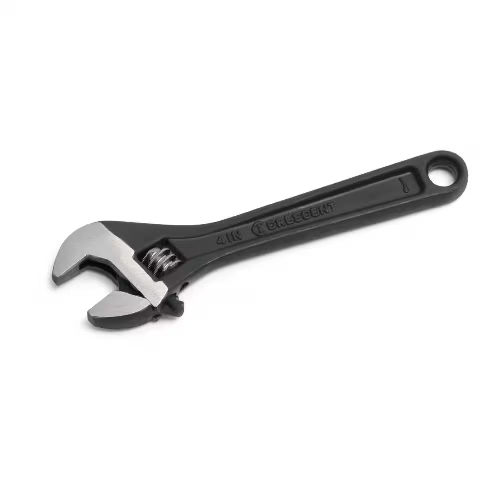 4 In. Black Oxide Adjustable Wrench