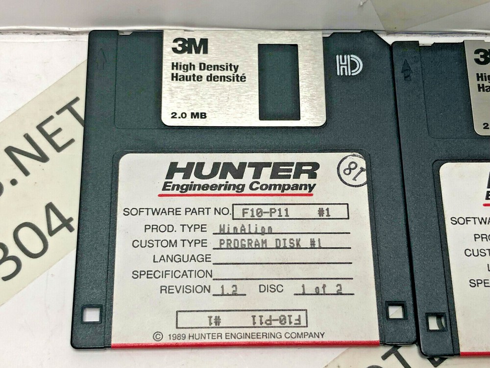 Hunter F10-P11 WinAlign Alignment 2 Floppy Disk Software Revision 1.2 P431