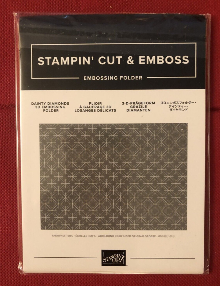 Stampin Up Stampin' Cut & Emboss DAINTY DIAMONDS 3D Embossing Folder
