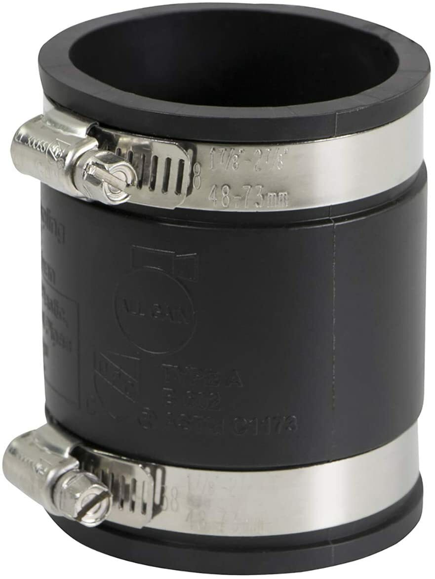 Flexible PVC Rubber Coupling Connectors with Stainless Steel Clamps 1"in-8"in