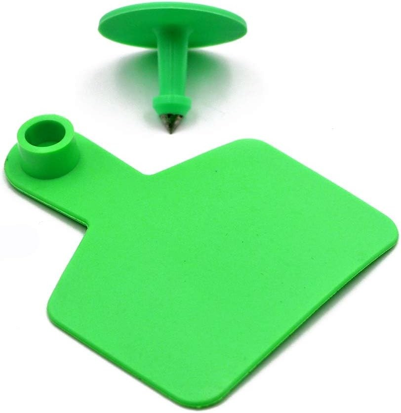 Versatile 100 Count Blank Ear Tags for Cattle, Sheep, Goats - Durable Plastic