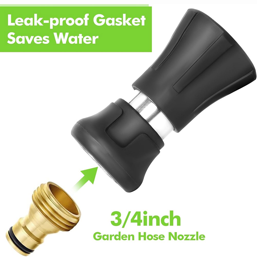 Fireman Style Garden Water Hose Nozzle Heavy Duty Spray Adjustable Nozzle US