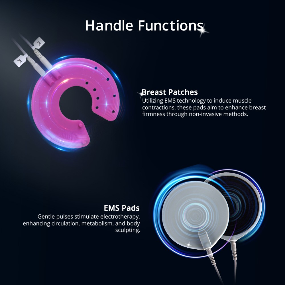 Microcurrent Face Body Shaper Tighten Slim Electrode Breast Stimulation Machine