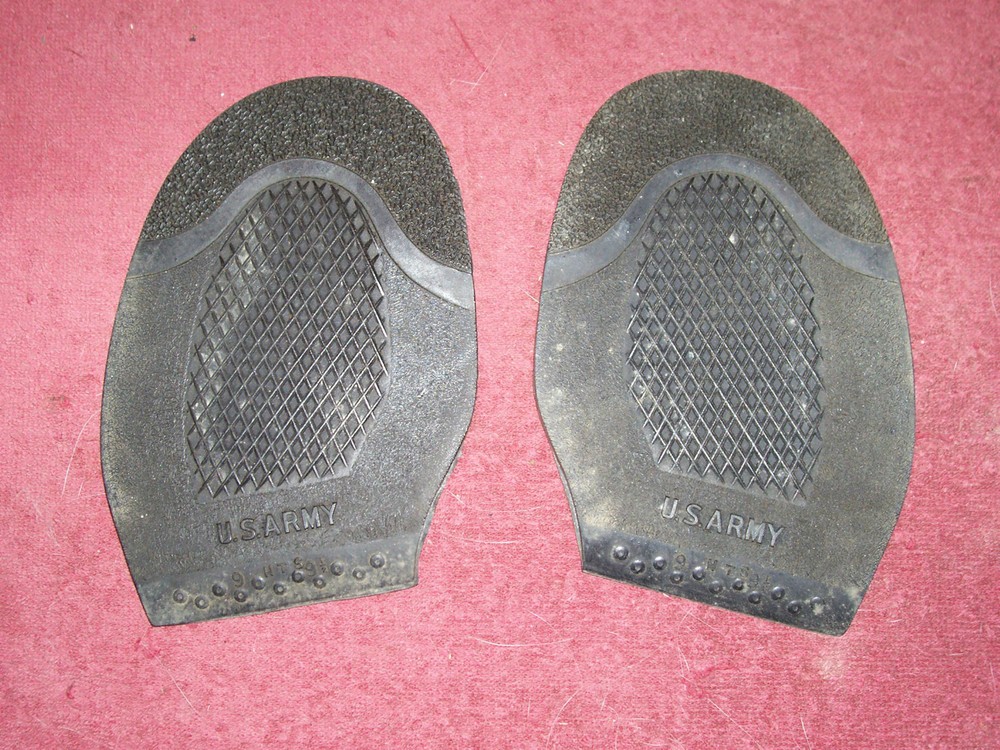 ORIG. WW II U.S. ARMY PARATROOPER BOOT HALF SOLES SZ. 9 - 9 1/2  MINT