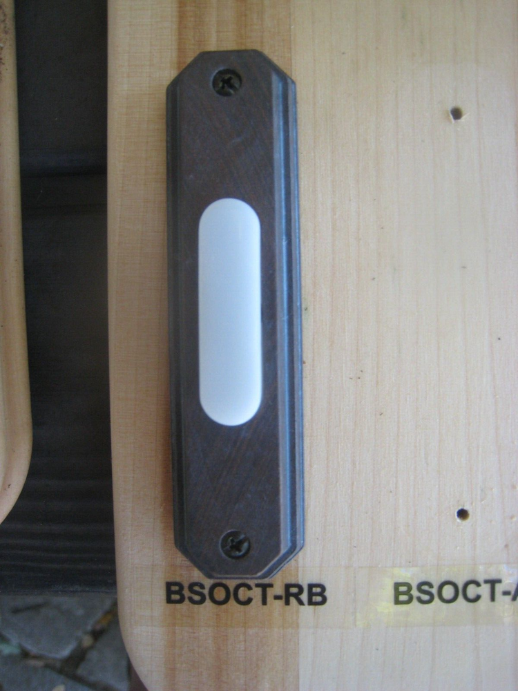 Teiber Wired Lighted Rustic Bronze Die-Cast Pushbutton Doorbell Button BSOCT-RB