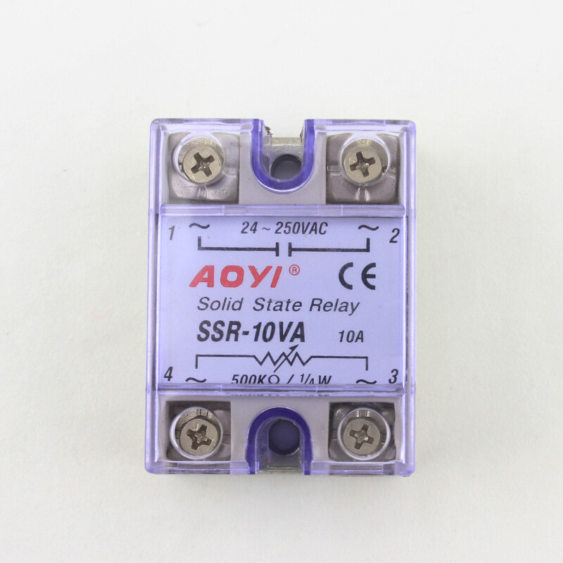 AOYI SSR-10VA Single-phase Solid State Relay 10A Voltage Regulating Module