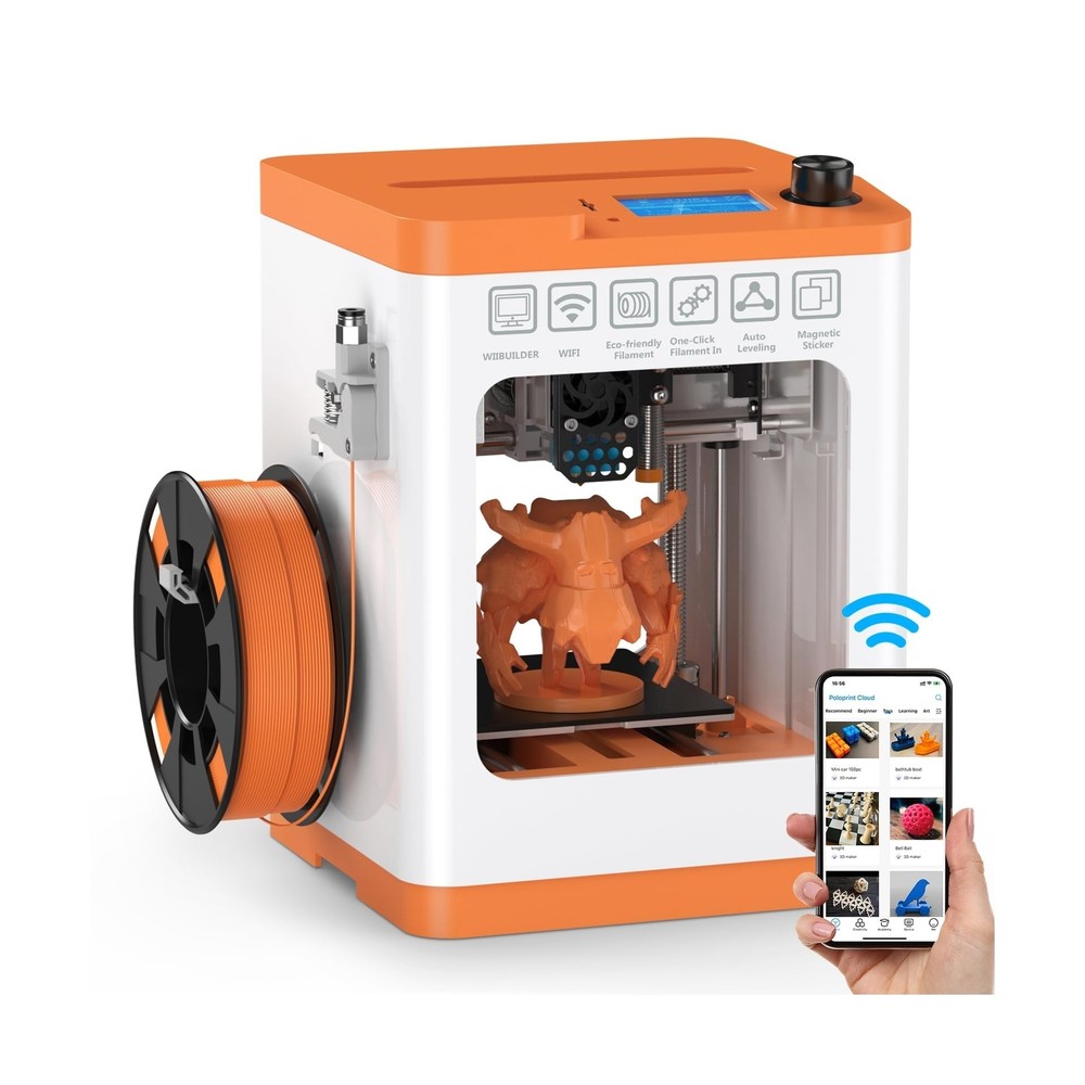 Newest Tina2S 3D Printer, HEPHI3D 3D Printers WiFi Cloud Printing Auto Bed Le...