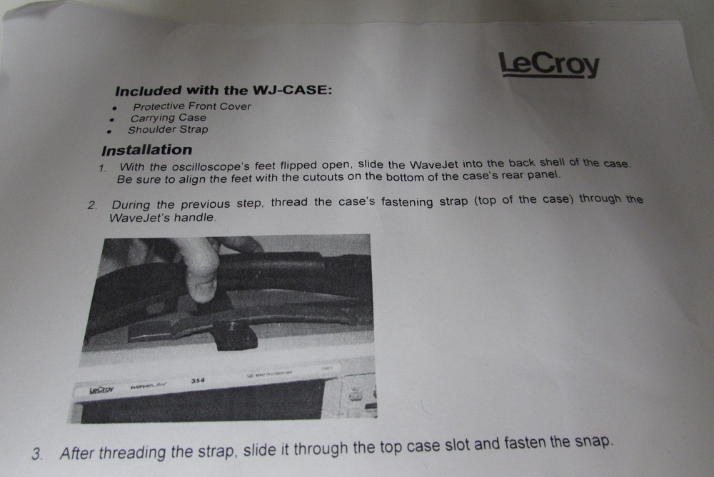 Lecroy WJ-CASE, for wavejet oscilloscope