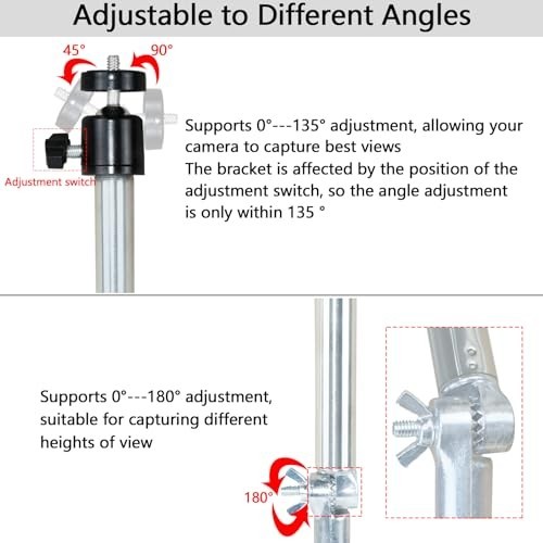 2 Pack Adjustable Camera Ground Stake Mount for Security Cameras, 26.3-39.3In He