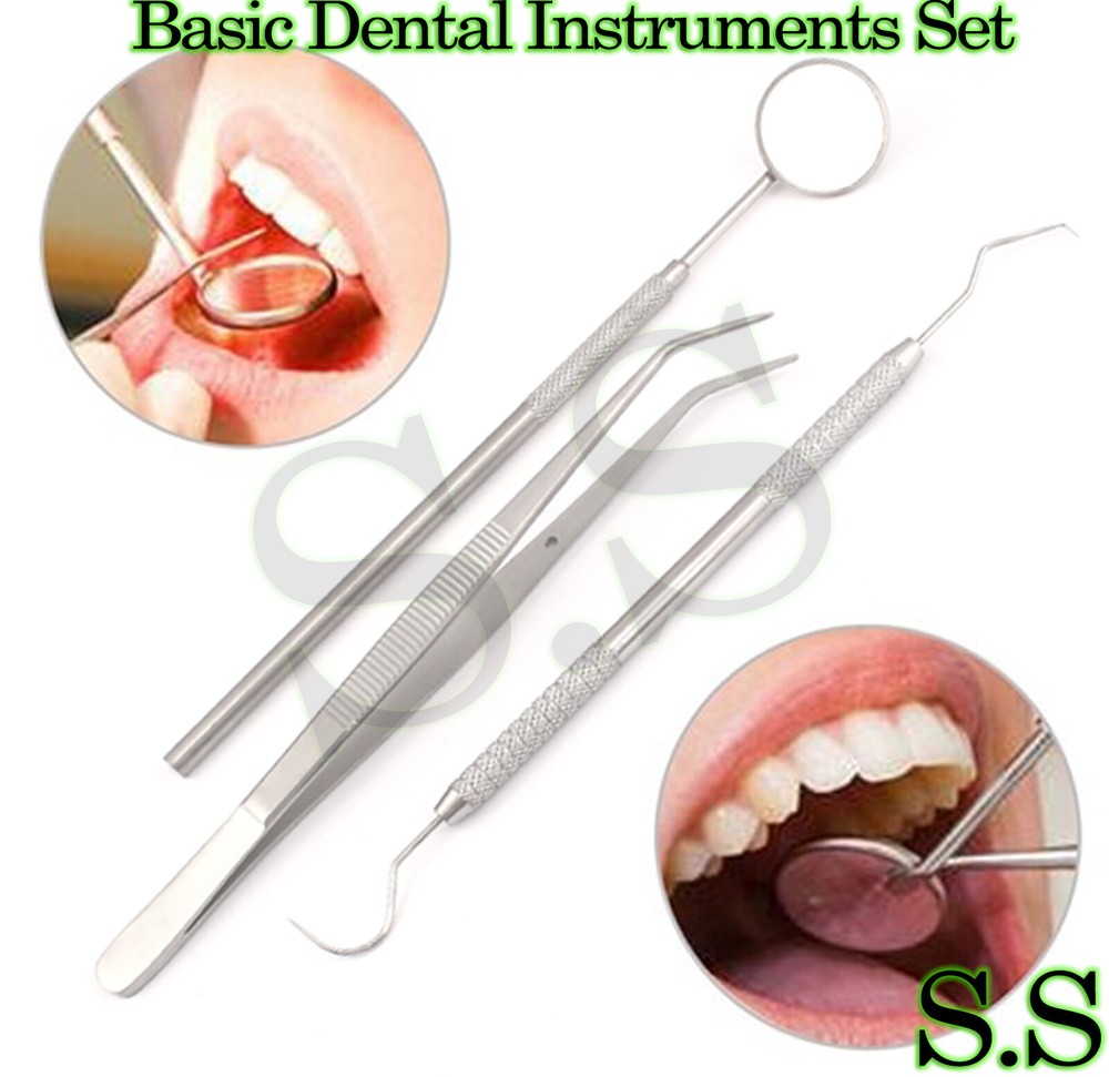45 Instruments Basic Dental Set Mirror Explorer College plier Good Quality NEW