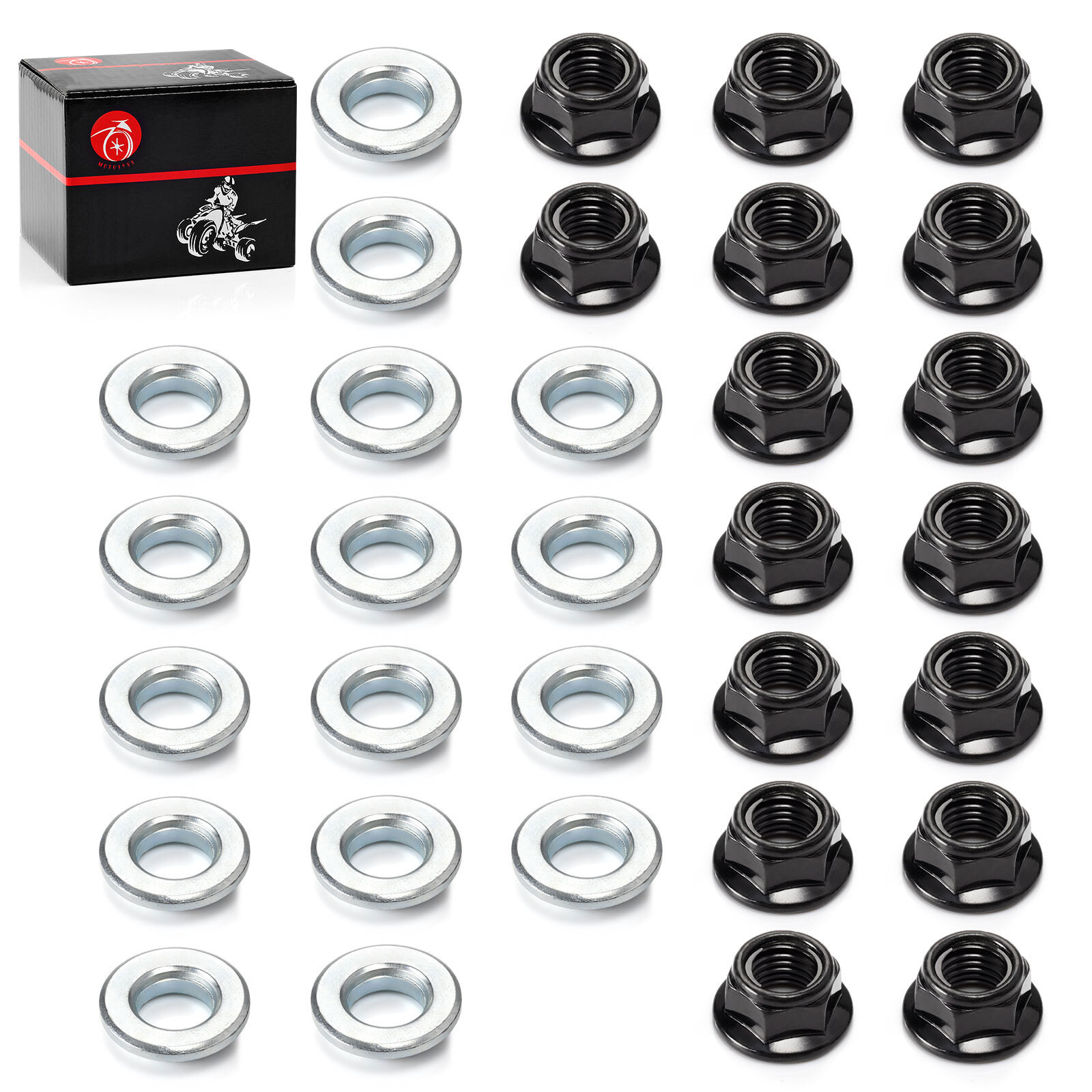 Wheel Lug Nut w/ Washer Kit For Yamaha Banshee Warrior 350 YFZ350 YFM350X 95-06