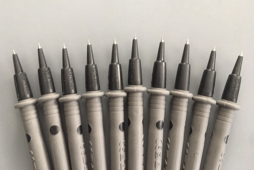 (Qty-10) DVM Probe Tips / Ends, 1000-V Rated, Replacement Probe Ends