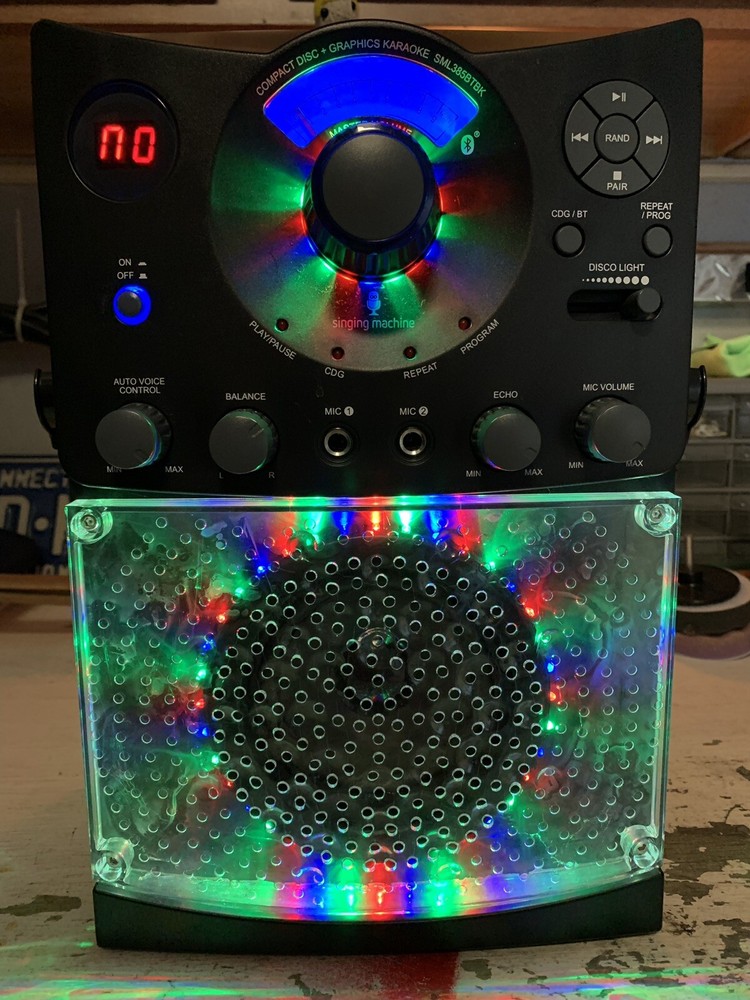 The Singing Machine SML385BTBK Bluetooth CD+G Karaoke System. Barely Used.