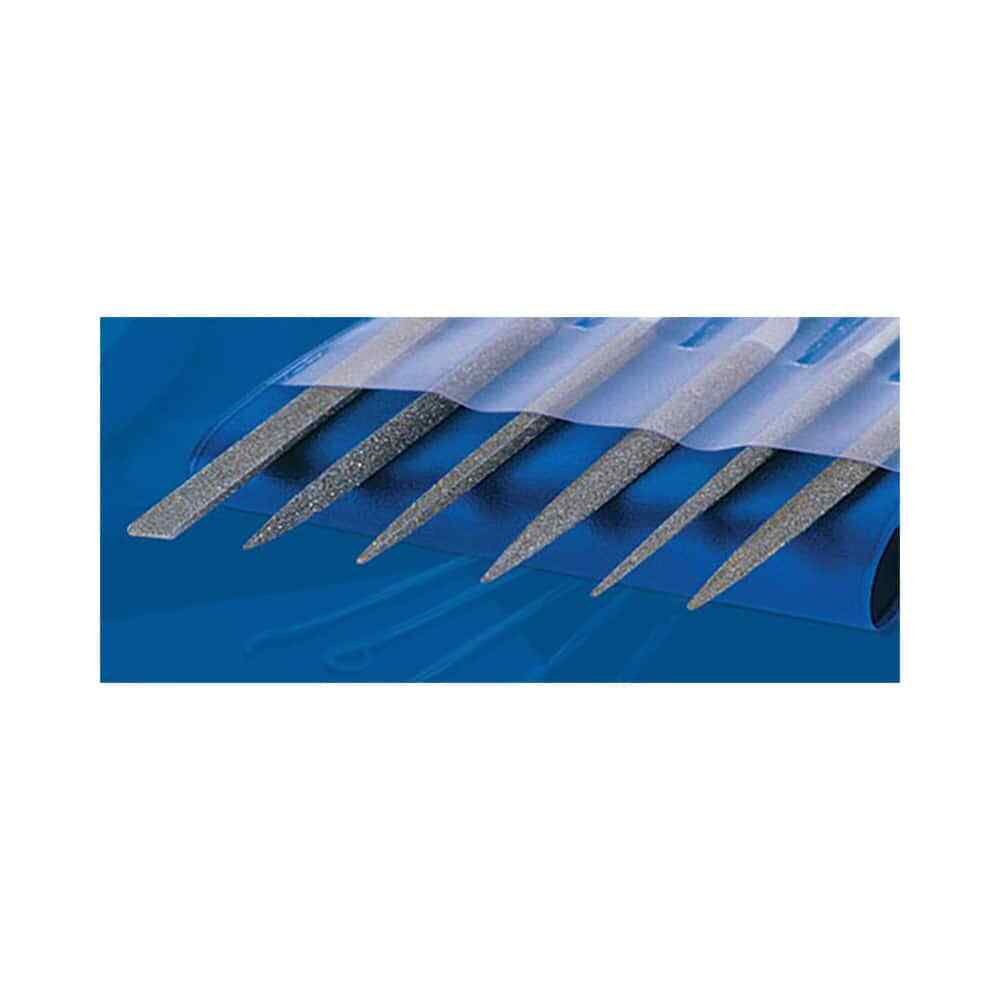 Strauss 6 Piece Diamond Pattern File Set 5-1/2" Long, Medium Coarseness, Roun...