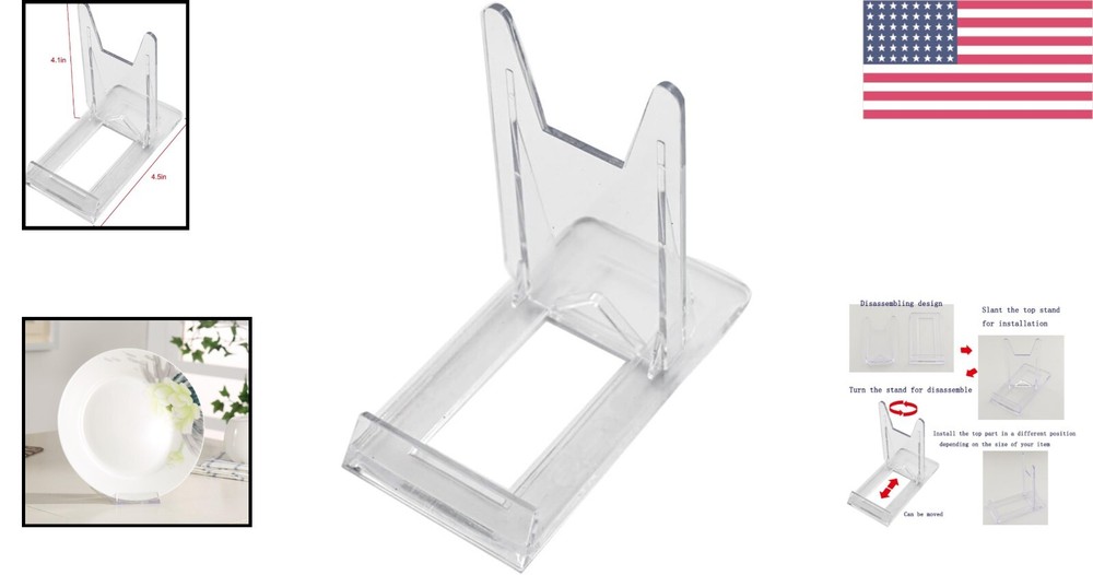 High-Quality Acrylic Display Stand Set - 6 Adjustable Stands for Various Items