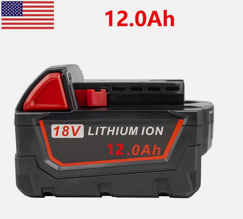 18V 12.0Ah Battery for Milwaukee M18 Li-Ion XC Extended Capacity 48-11-1860 1890