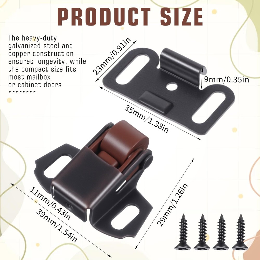 2Pack Mailbox Replacement Roller Catch Latch, Mailbox Latch Replacement Kit, ...