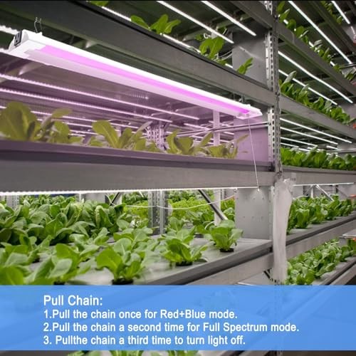 42W Hanging Plant Light for Indoor with Chain Switch Extendable Coverage (Link u