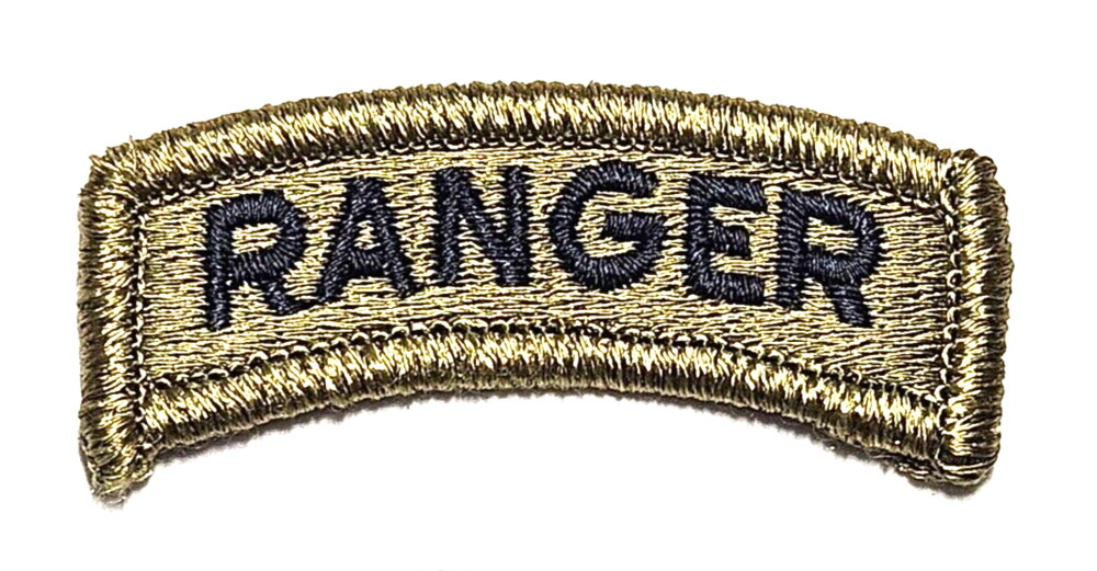 U.S. Army RANGER TAB Shoulder Scroll Unit OCP Hook Back Patch