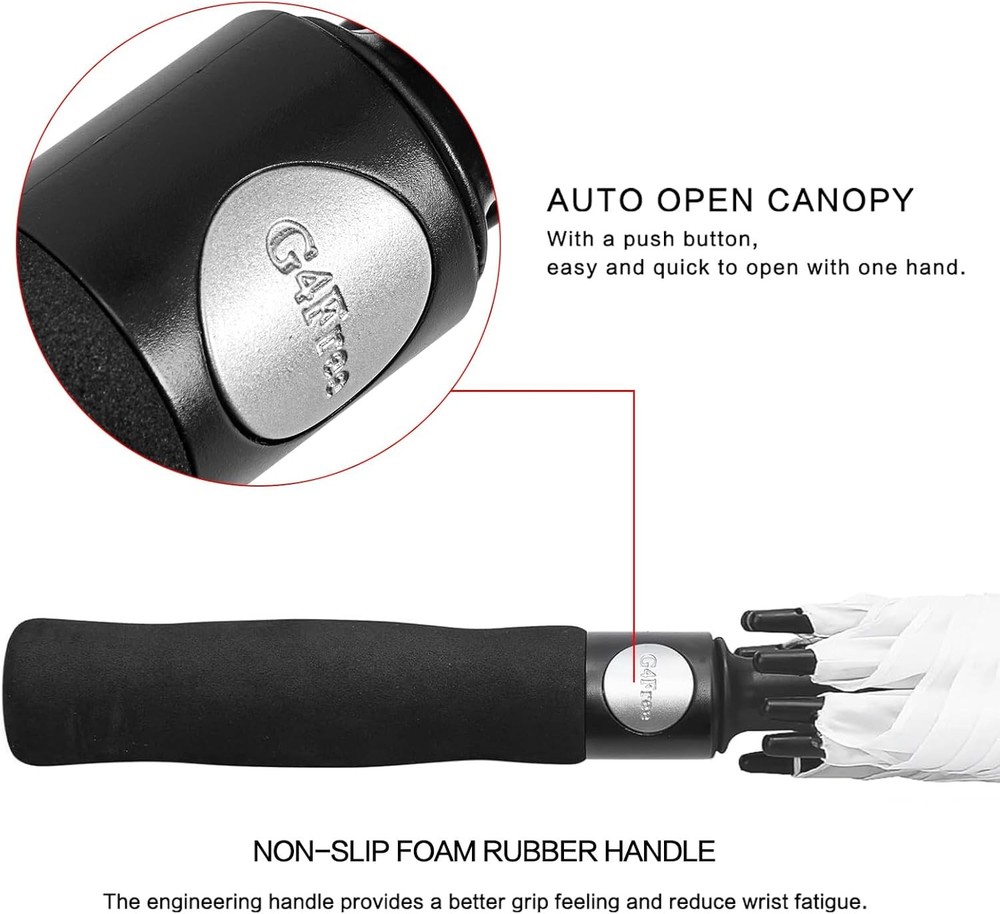 68 Inch Automatic Open Golf Umbrella Oversize Extra Large Double