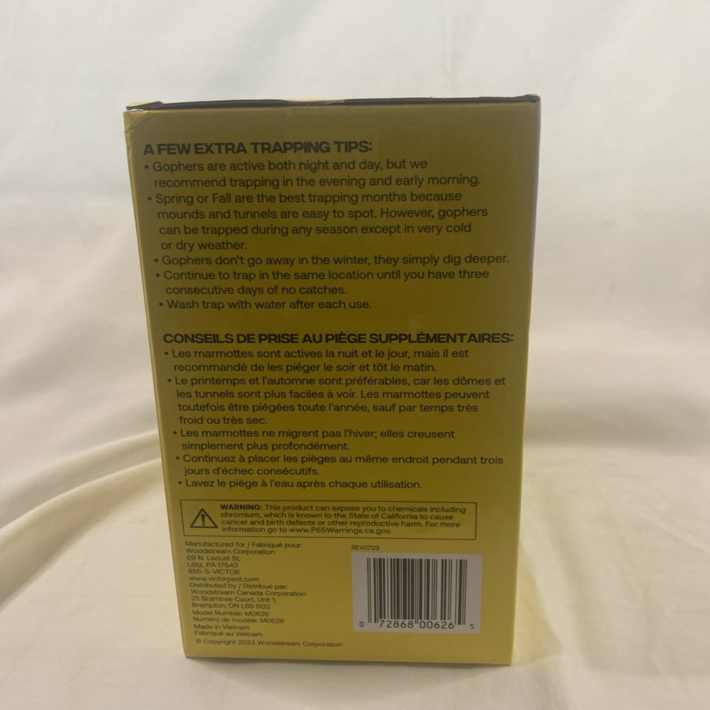 Victor Black Box GOPHER TRAP~ Easy one Click Set ~ Kills Gophers